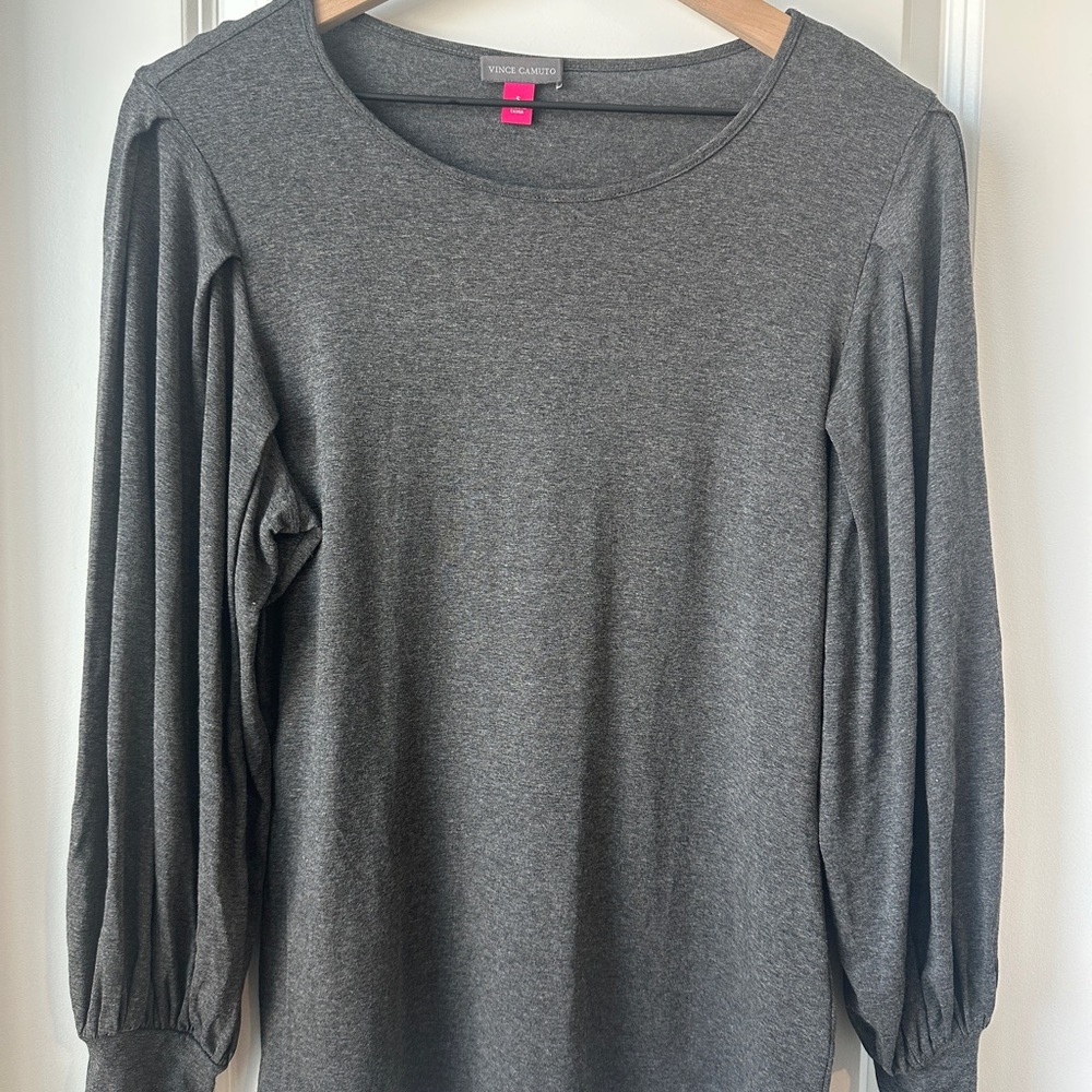 Vince Camuto Charcoal Long Sleeve Top